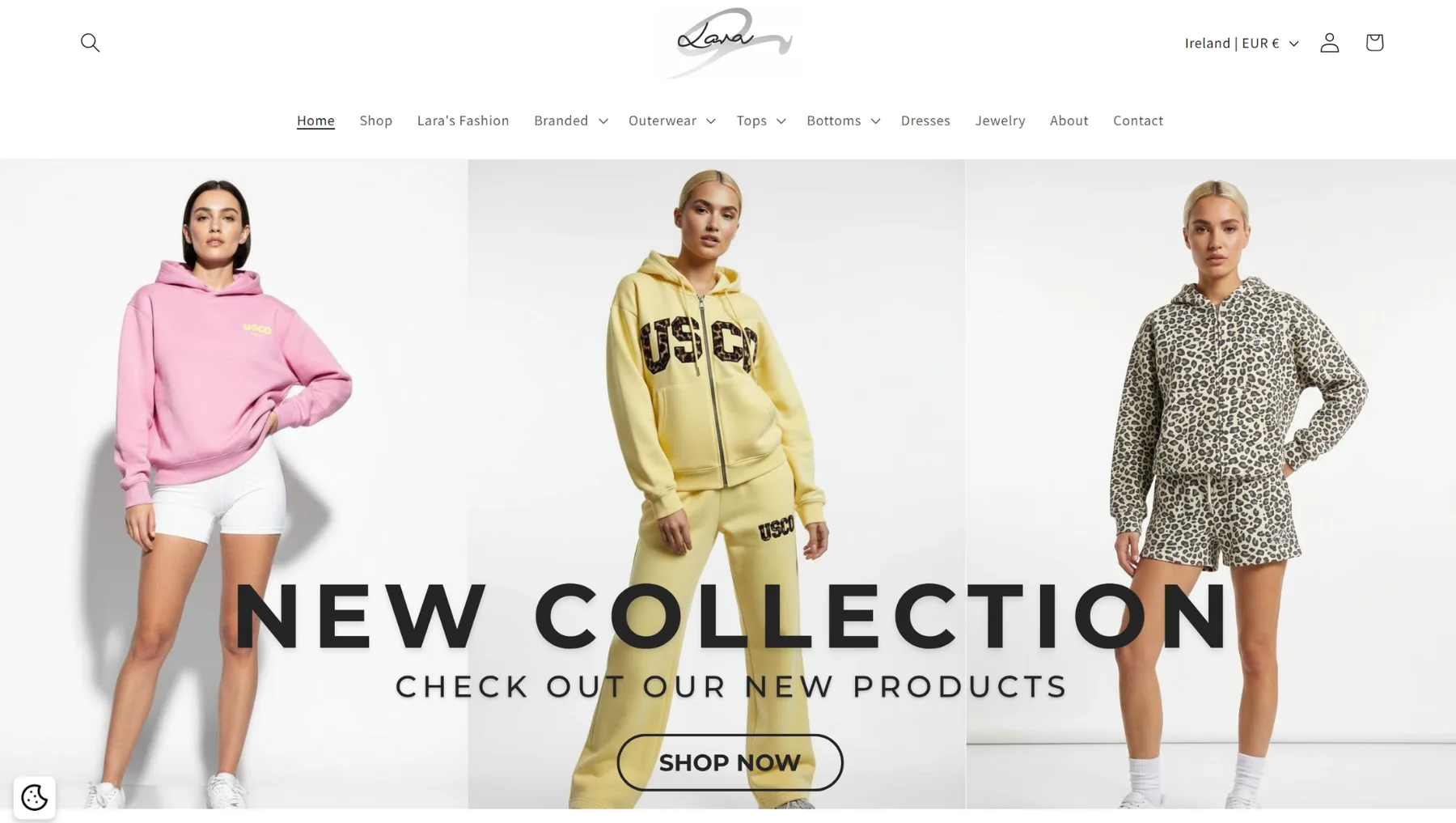 Lara's Fashion Online website preview