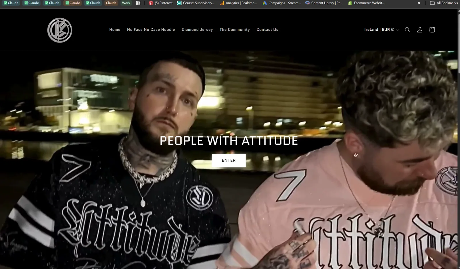 PWA Clothing desktop storefront