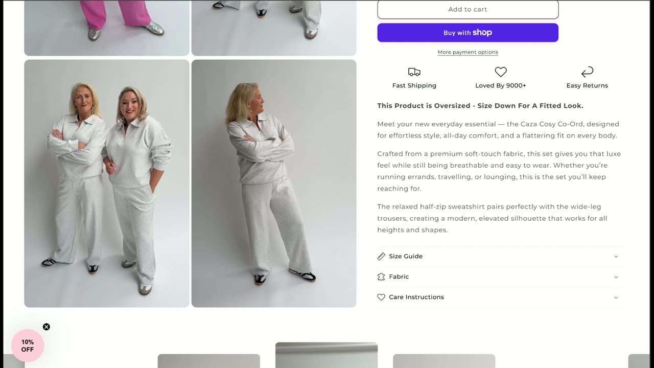 Caza Clothing product page walkthrough