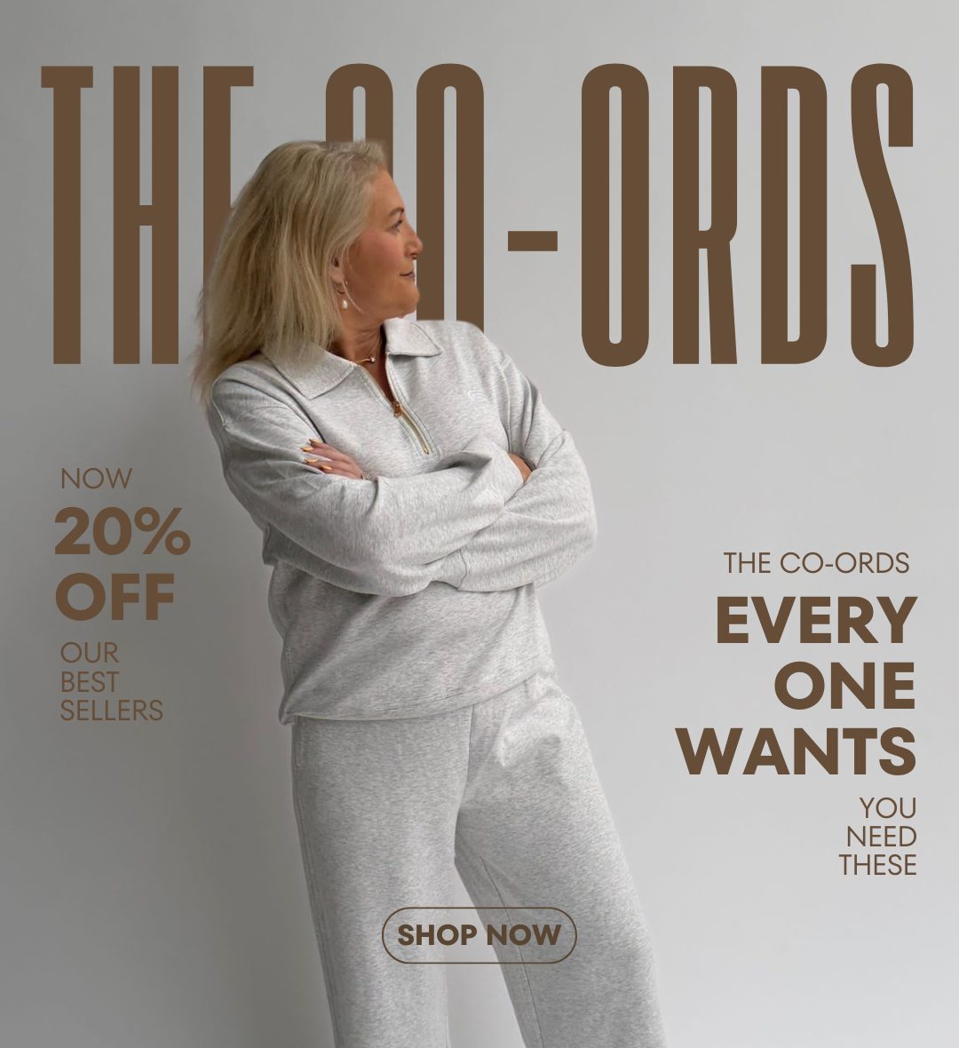 Caza co-ords 20% off campaign creative