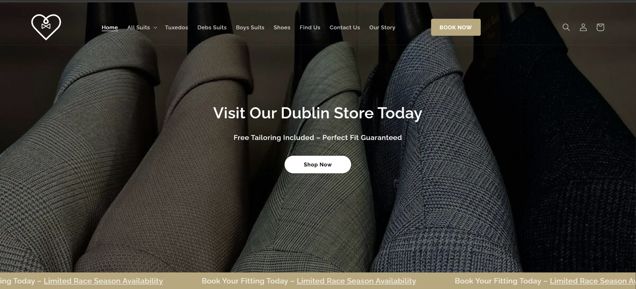 Love Suits website preview