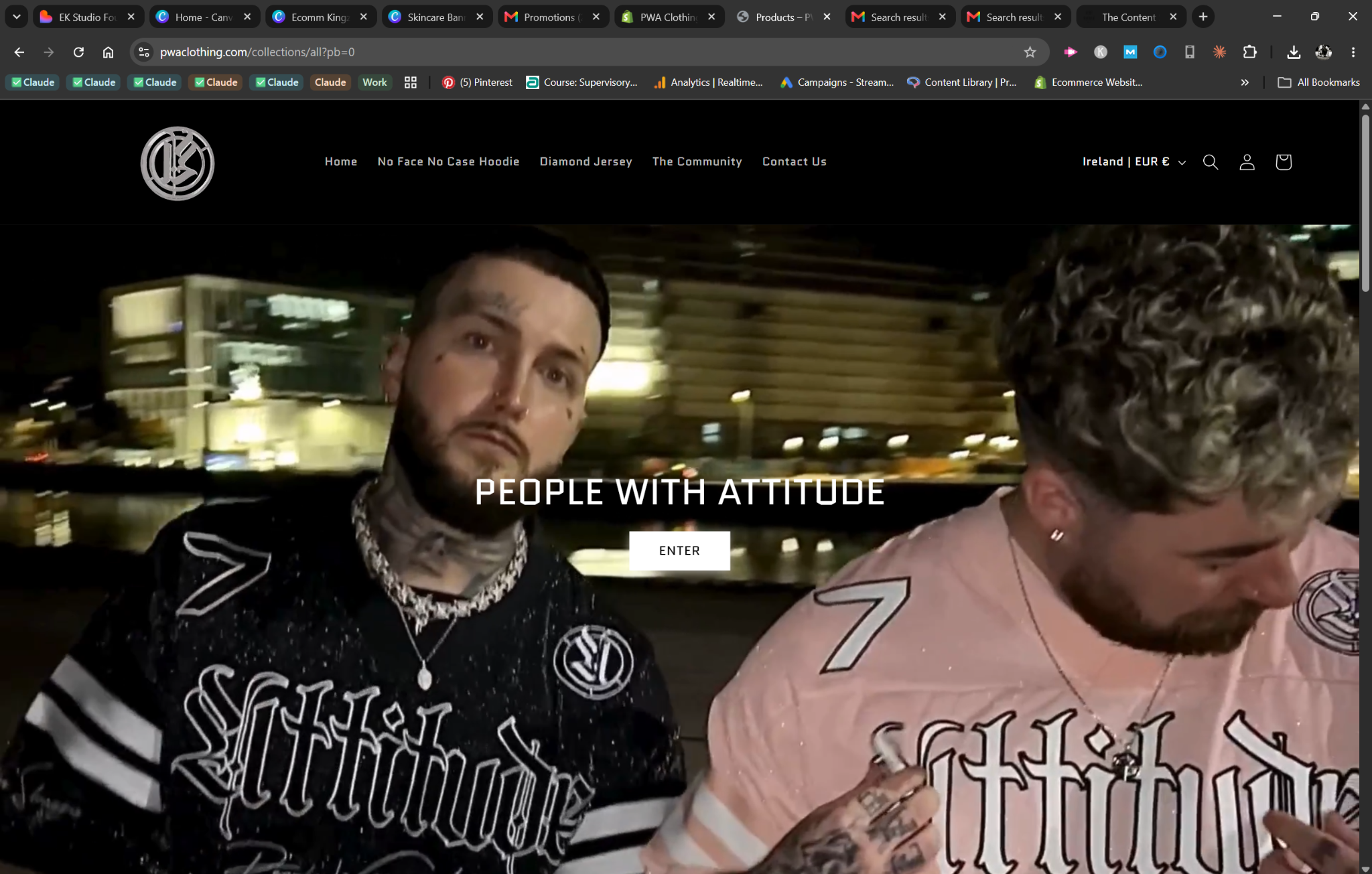 PWA Clothing website preview